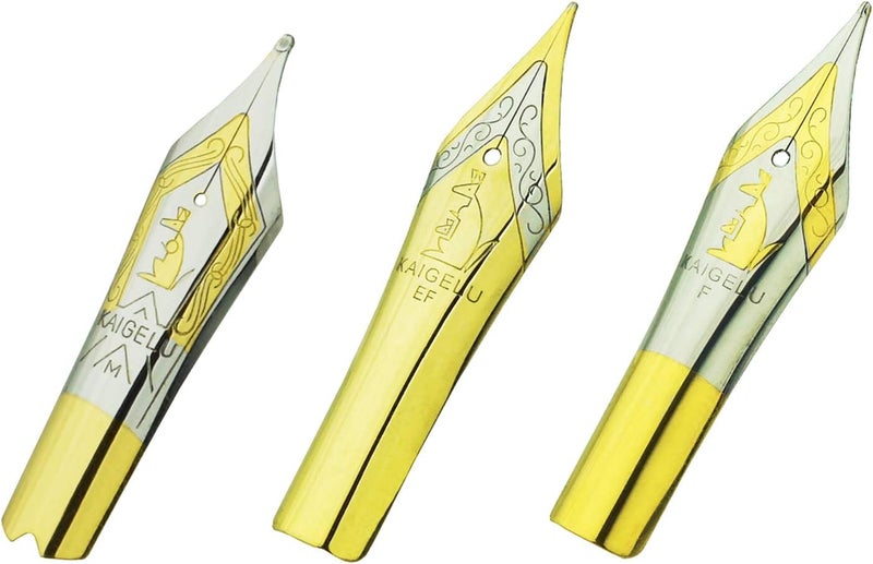 erofa 3 PCS Kaigelu Fountain Pen Nibs Spare EF/F/M Size, #6 Size - Image 2